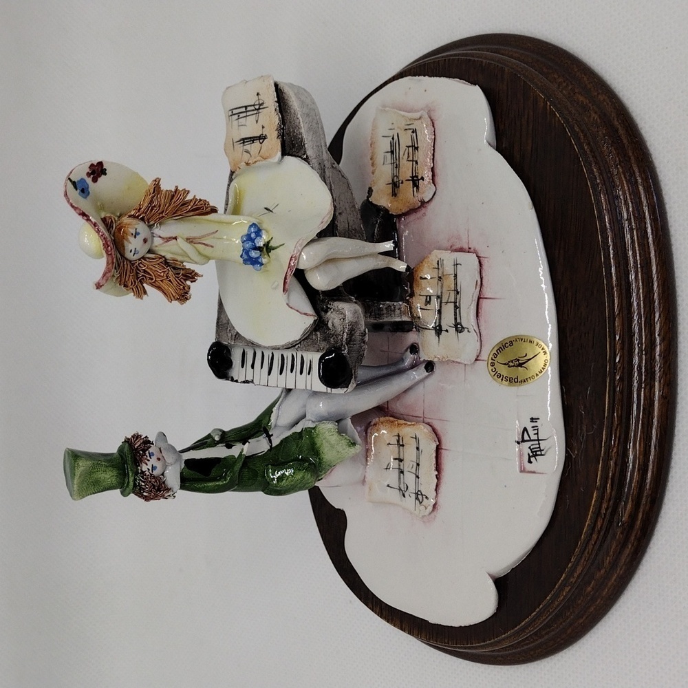 Vintage Lino Zampiva Pastelceramica Sing A‎ Song Couple Sculpture